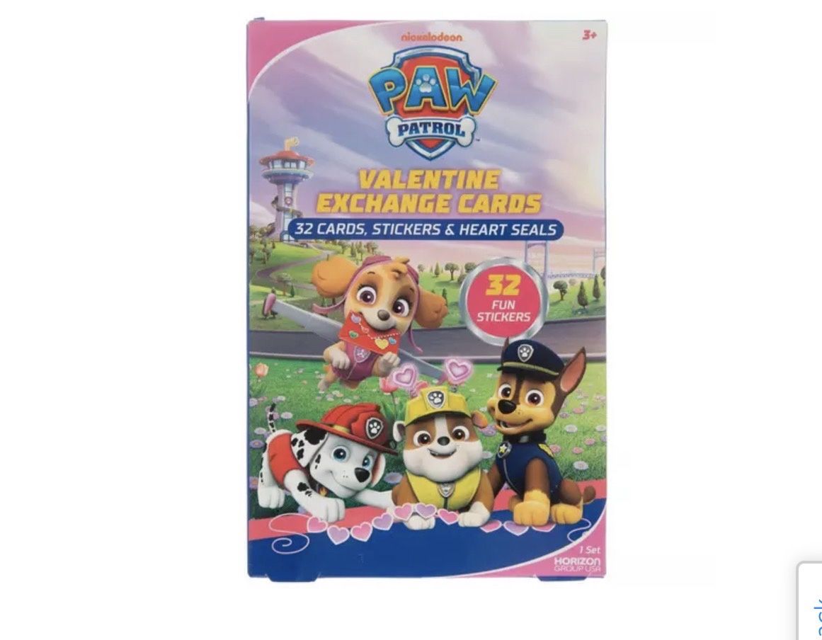 Paw Patrol Sticker Valentines