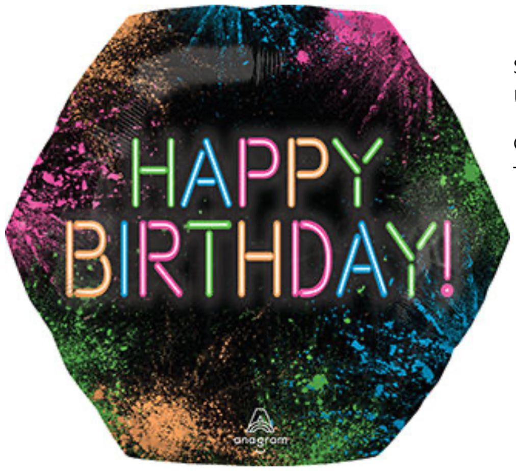 23” HBD Let’s Glow Crazy