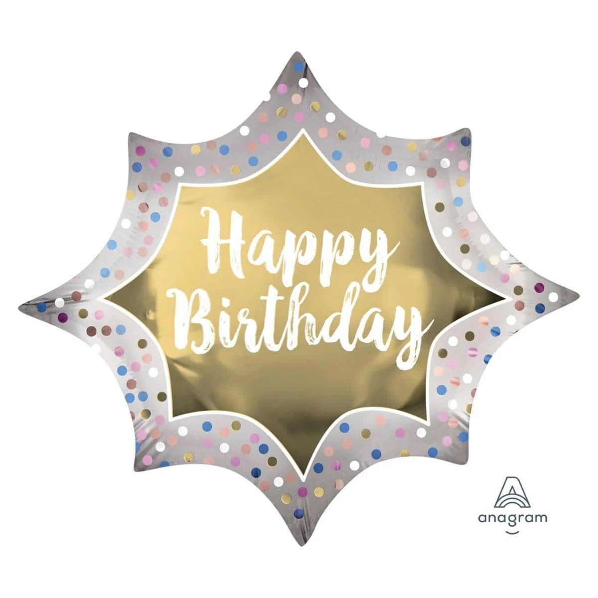 35” Satin Happy Birthday Balloon