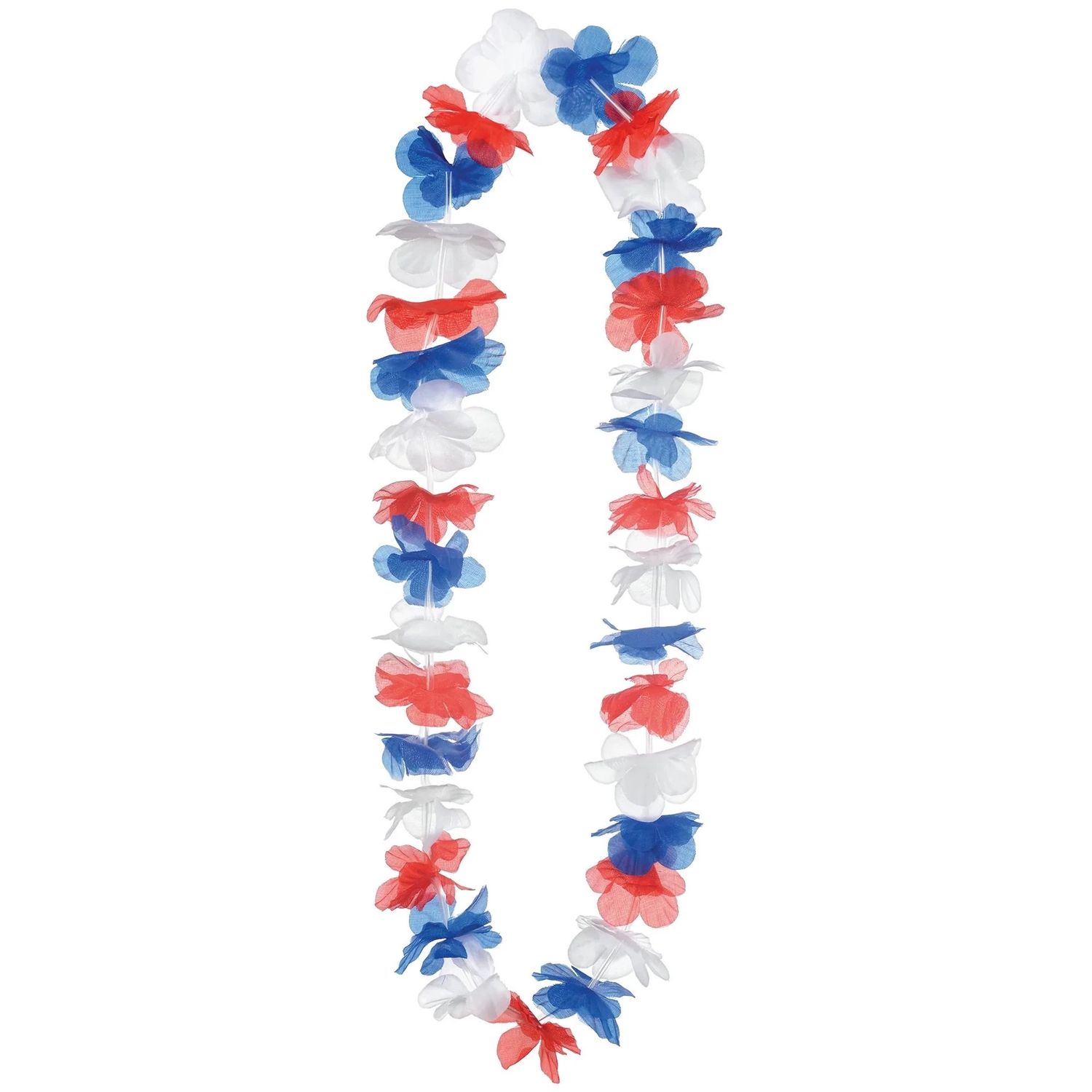Patriotic Flower Lei Necklace