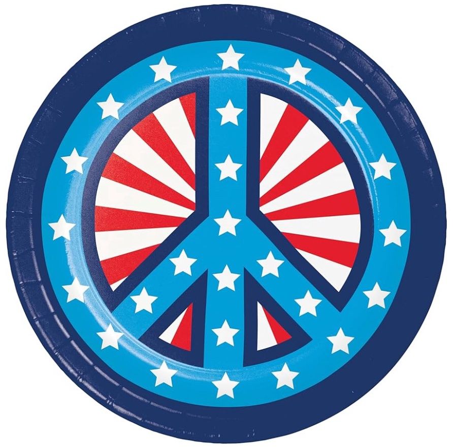 Peace &amp; Patriotism - Dessert Plates 8 Ct