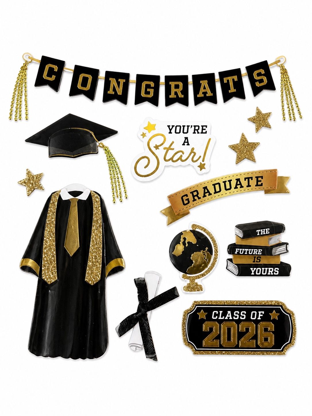 Recollection Graduation Stickers 12pc
