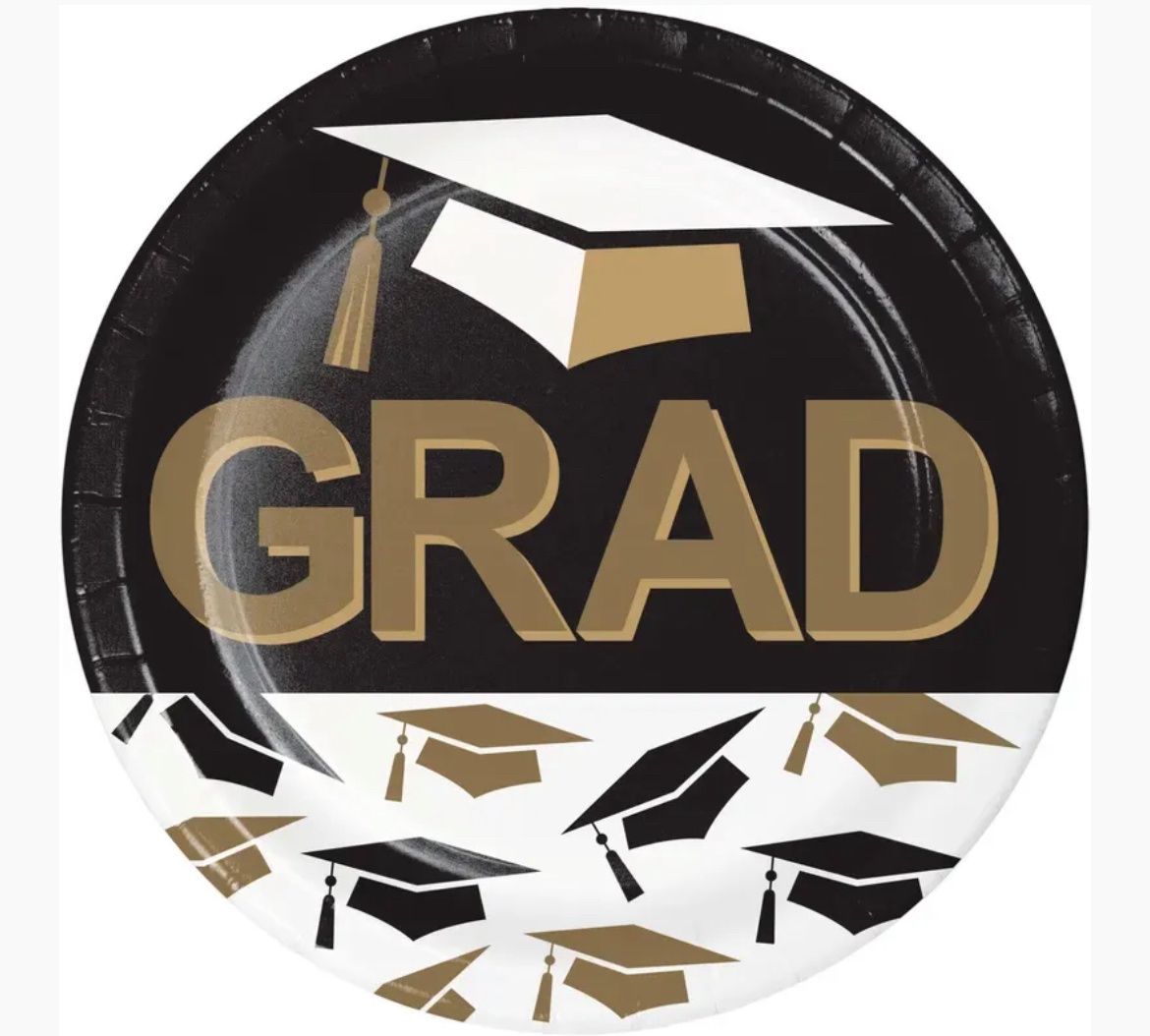 Graceful Grad - Dessert Plates 8 Ct