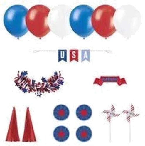 Patriotic Car Decoration Kit 17 Pack