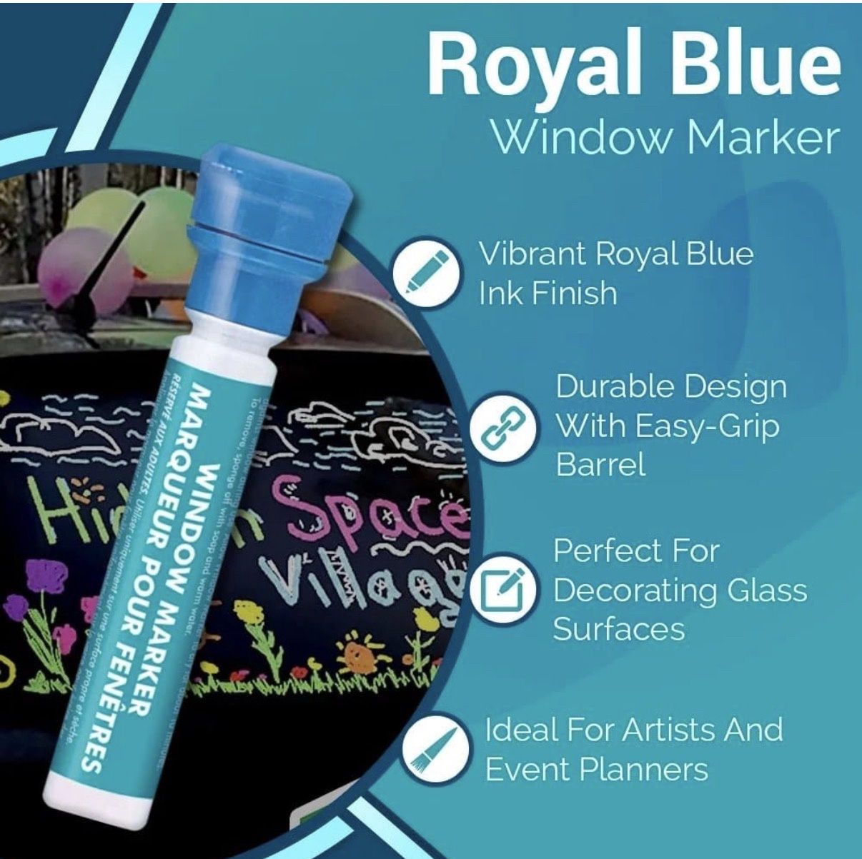 Royal Blue Window Marker - Pack of 1