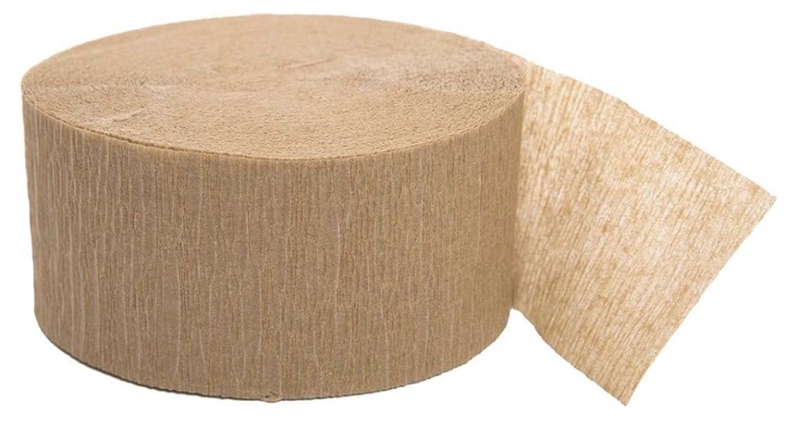 Gold Crepe Crepe Paper Roll Streamer - 81 ft 