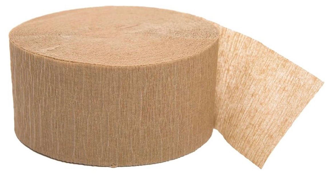 Gold Crepe Crepe Paper Roll Streamer - 81 ft