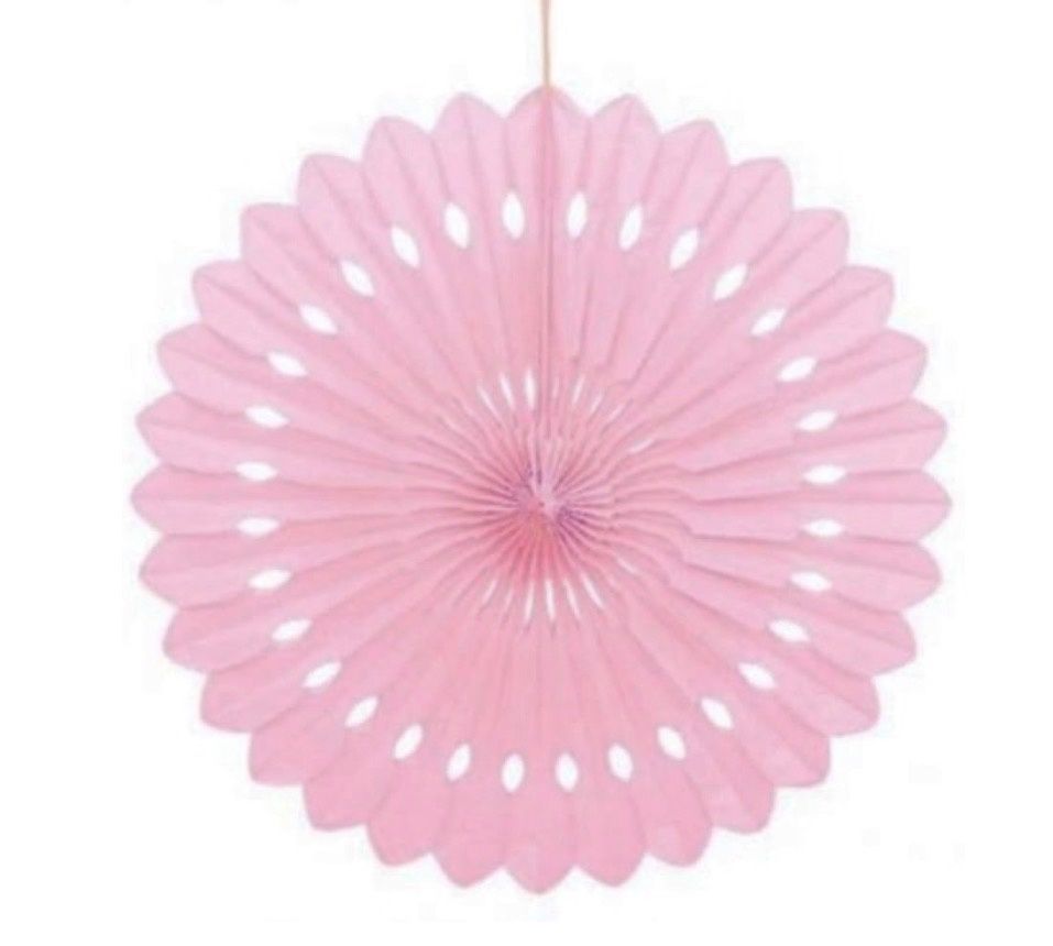 Hanging Deco Fan 16" Lovely Pink 