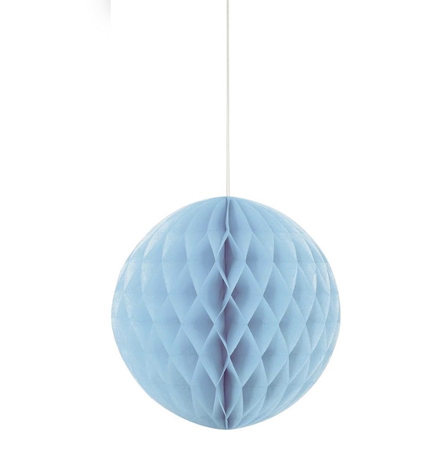 20cm Baby Blue Tissue Paper Honeycomb Ball
