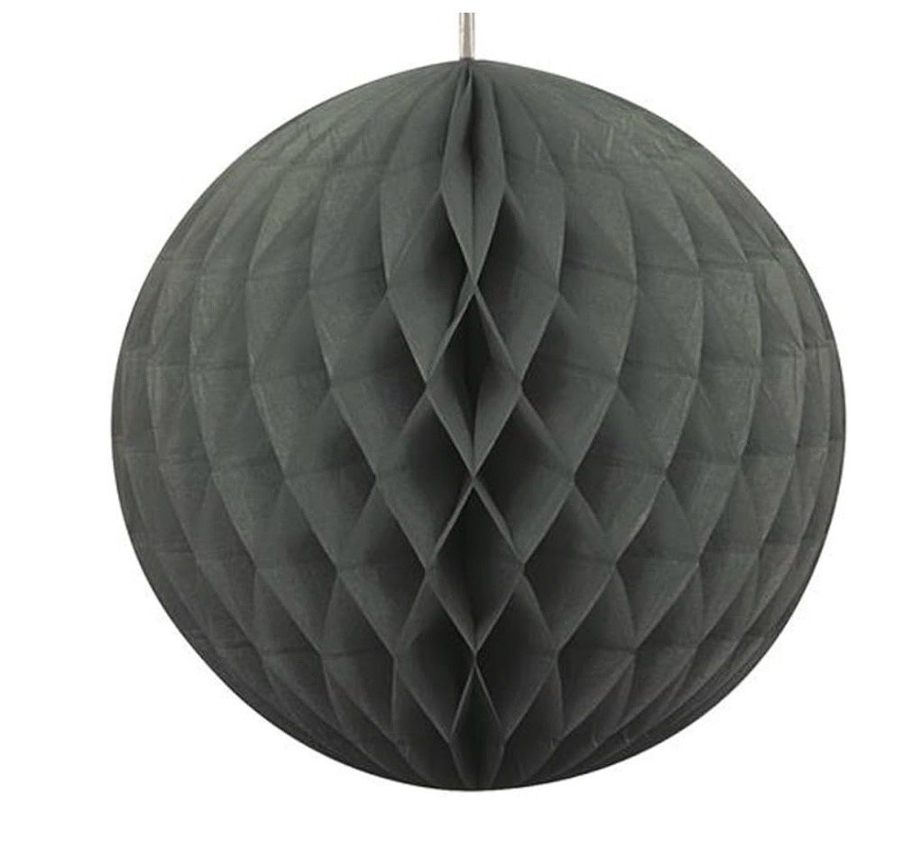 Black Solid Honeycomb Ball - 8" (1 Count) 