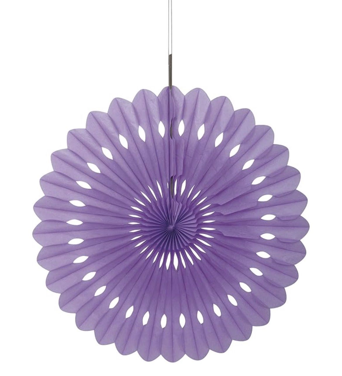 40cm Purple Tissue Paper Fan Decoration