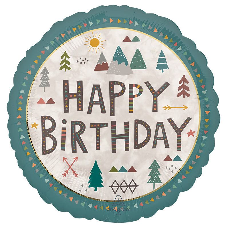 28" Wilderness Birthday Foil Balloon