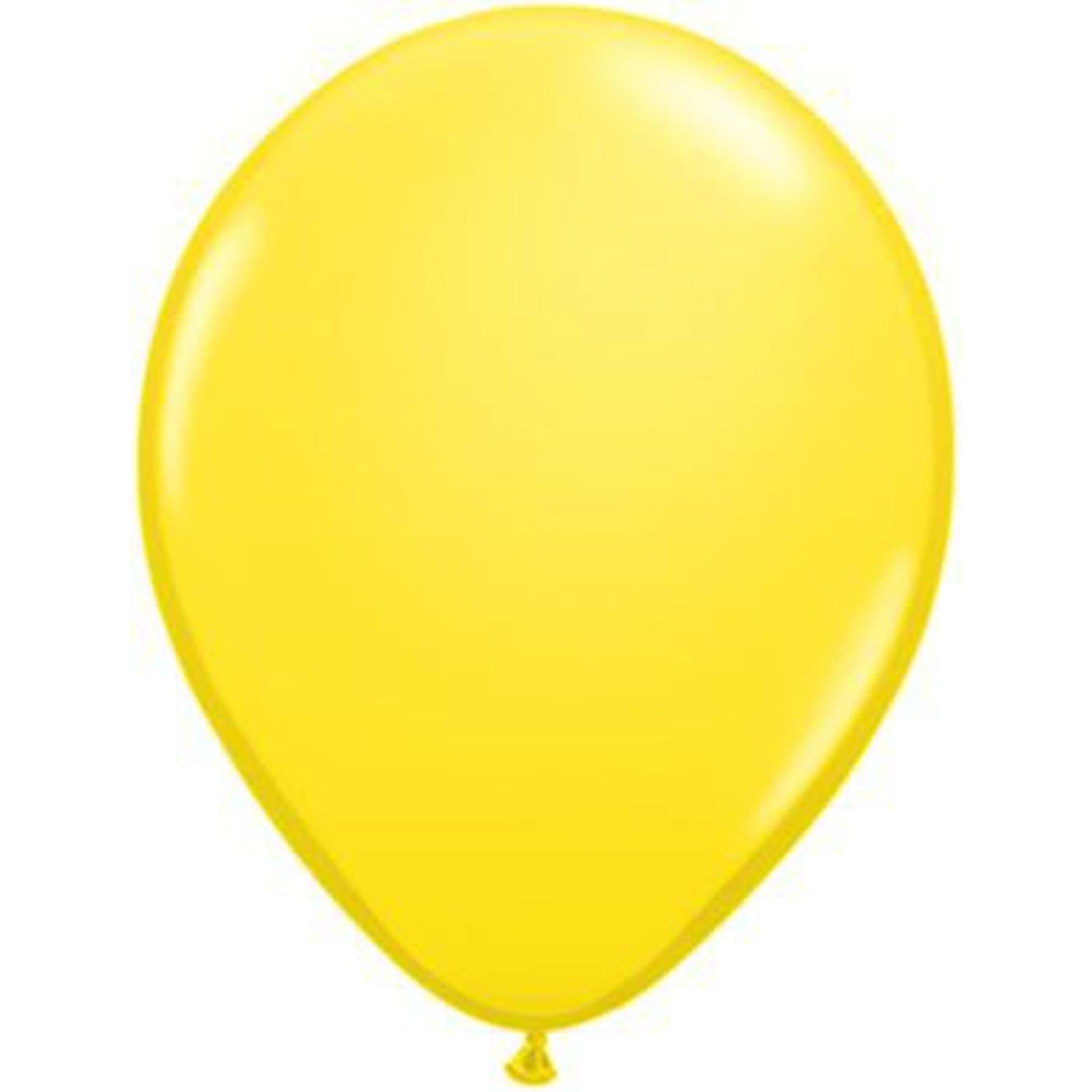 Yellow Inflated Latex Balloon