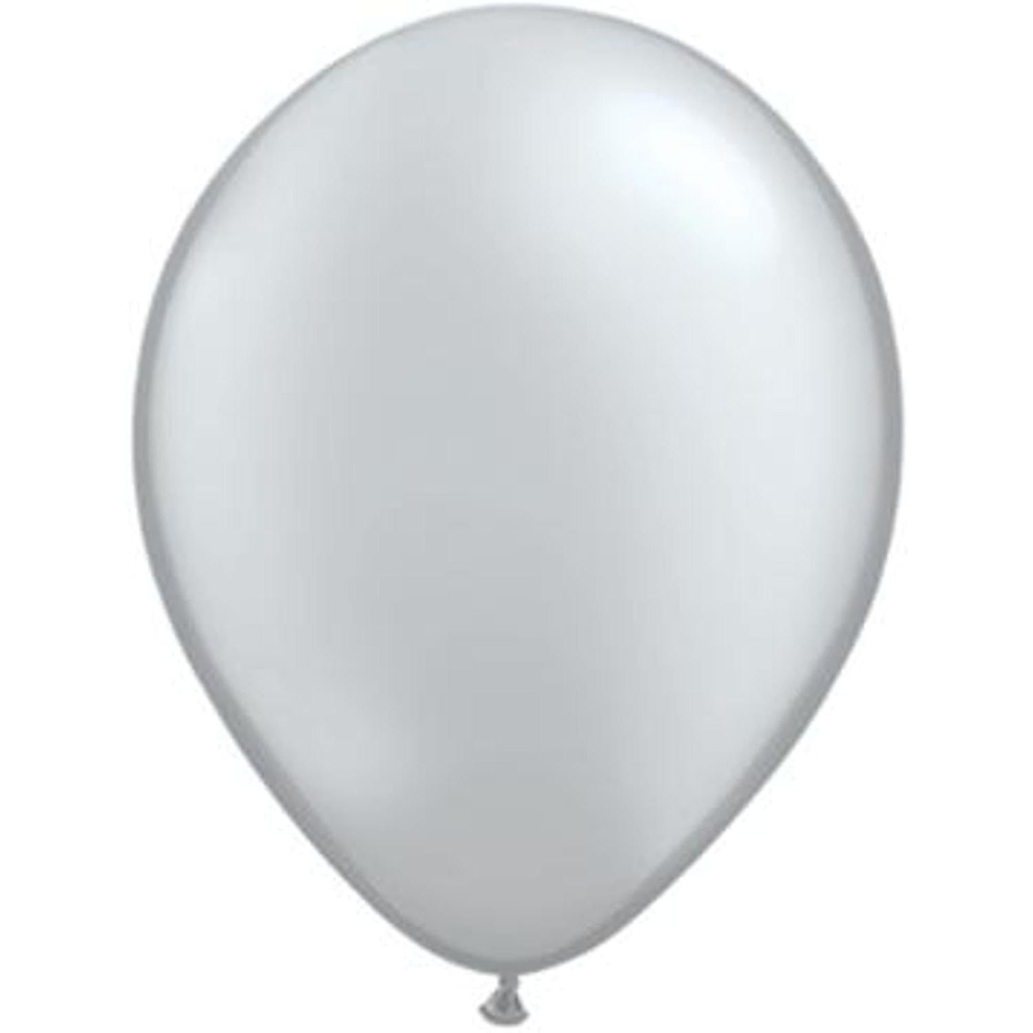 Silver Sateen Inflated Latex Balloon