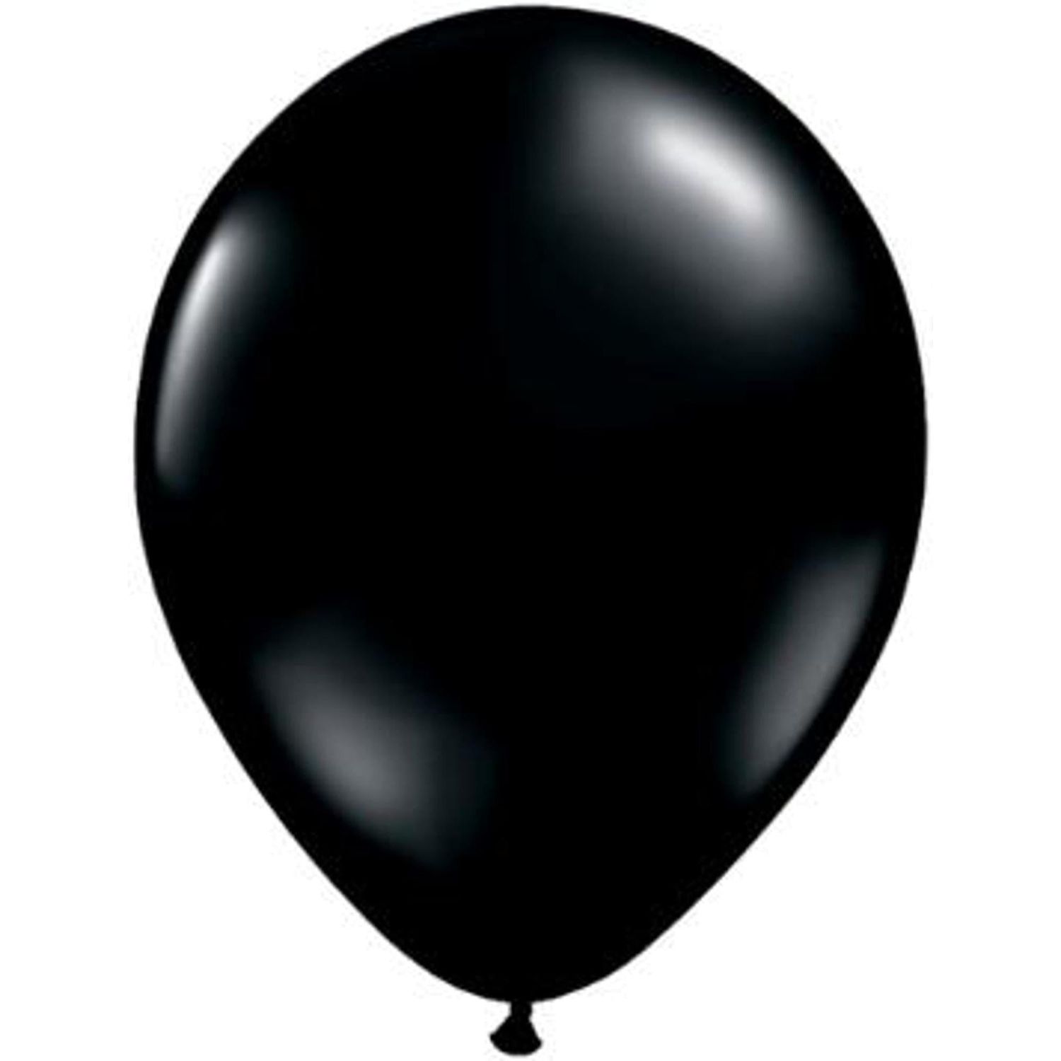 Black Inflated Latex Balloon
