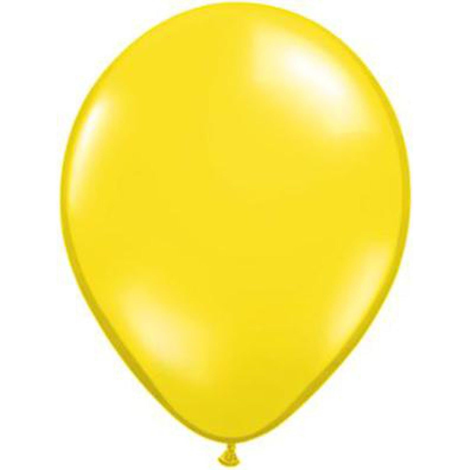 Yellow Helium-Filled Latex Balloon