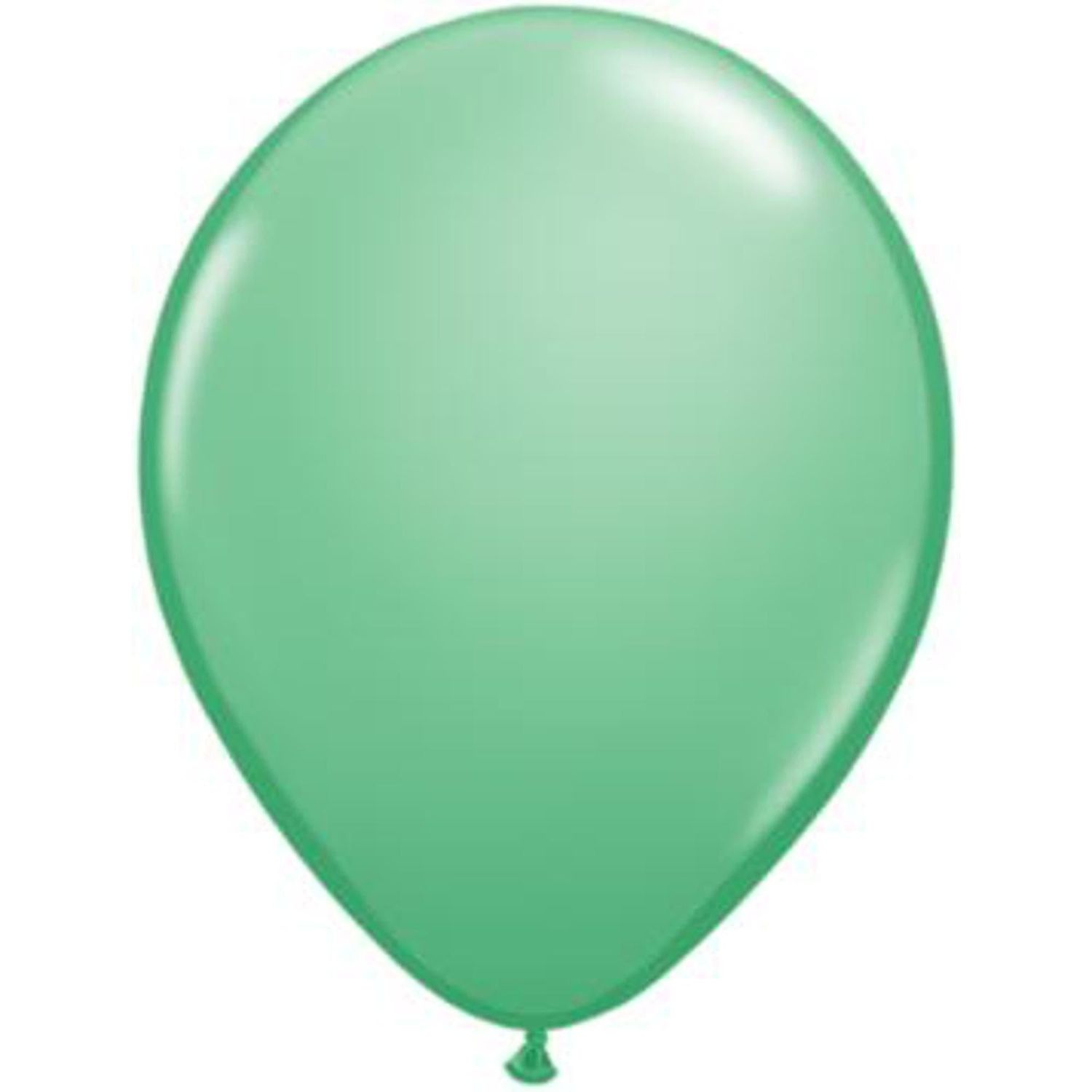 Green Helium-Filled Latex Balloon