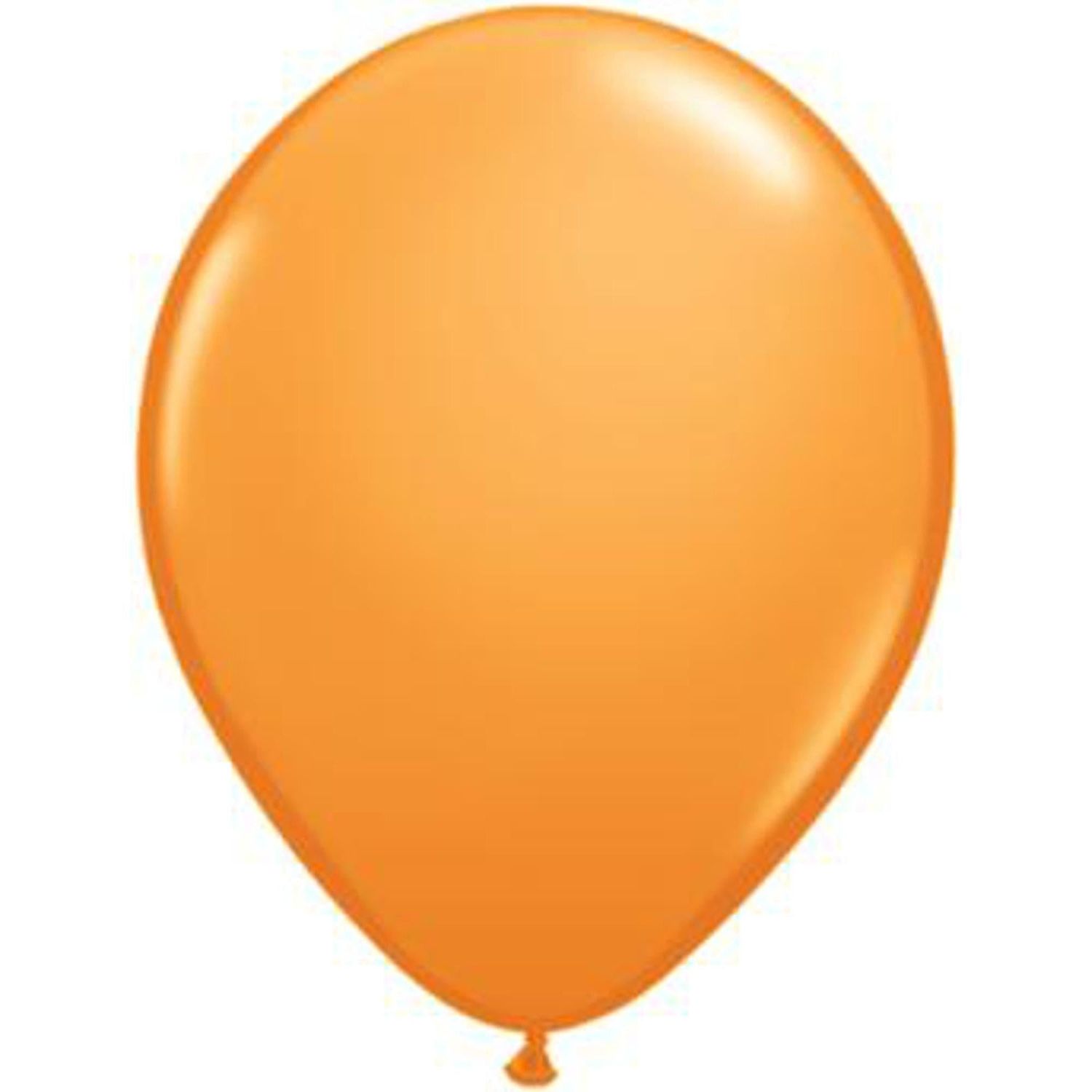Orange Helium-Filled Latex Balloon