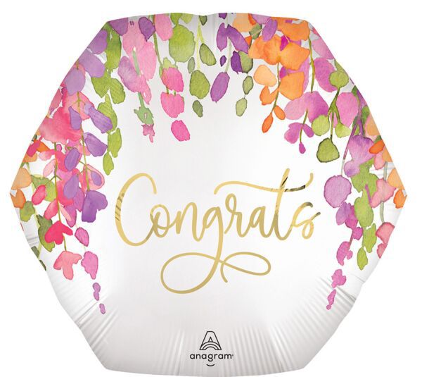 28” Romantic Floral Congrats