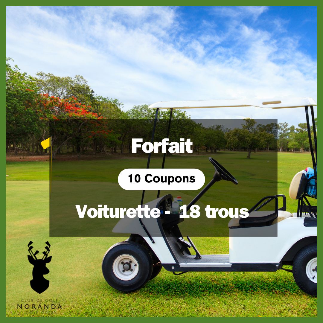 FORFAIT - Voiturette - 18 trous (10 coupons)