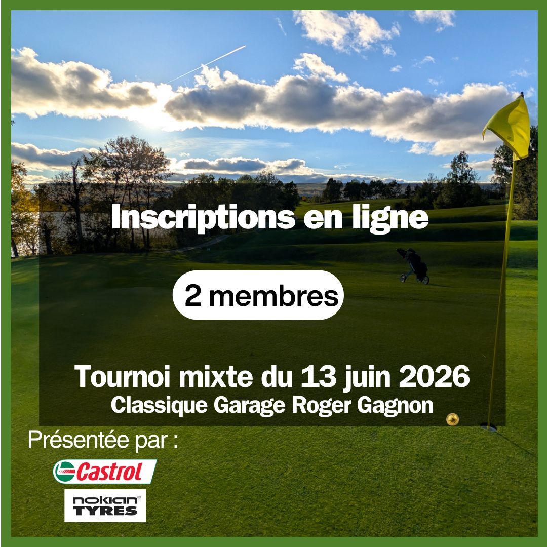 Inscription au tournoi mixte du 13 juin 2026 - 2 membres