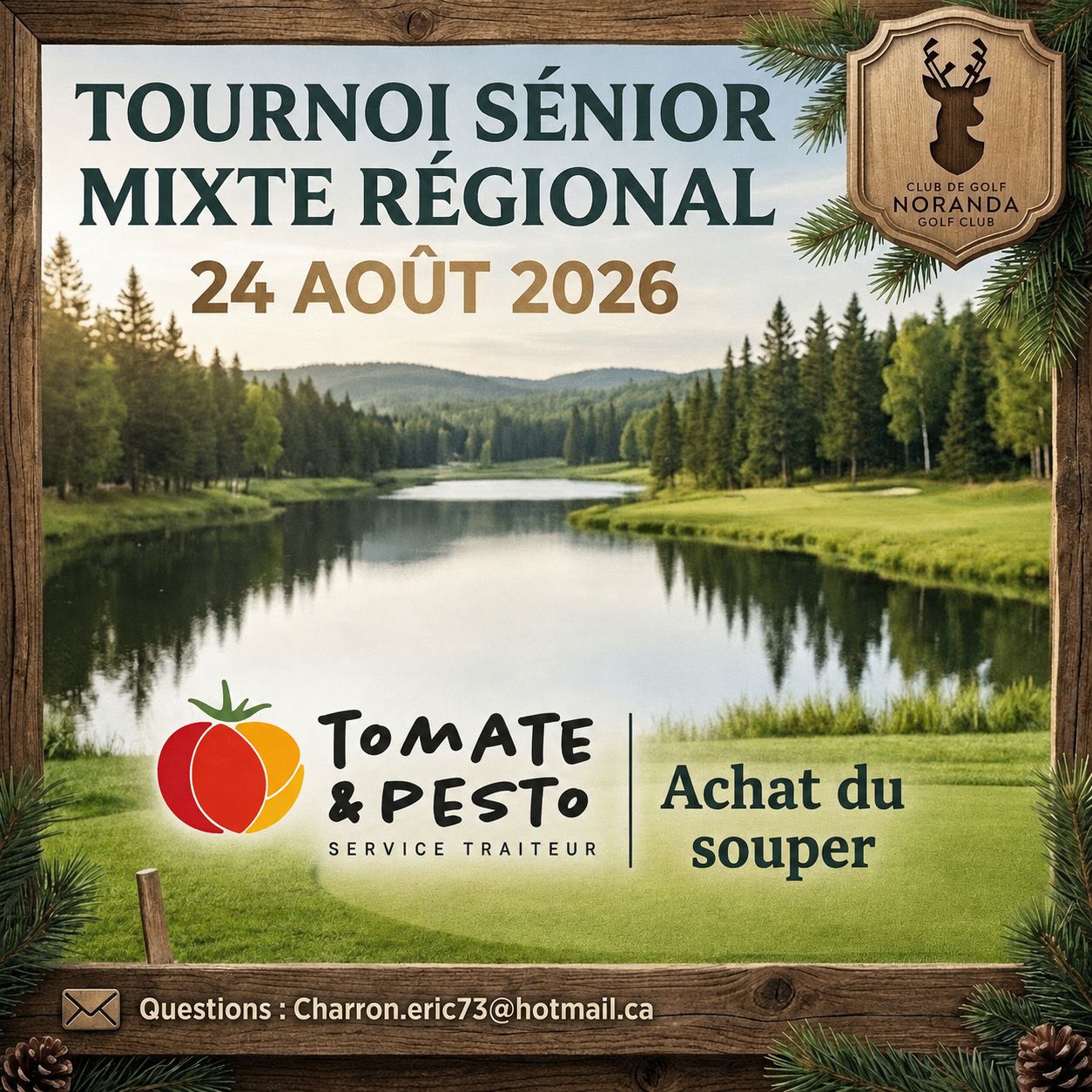Achat du souper – Tournoi sénior mixte régional