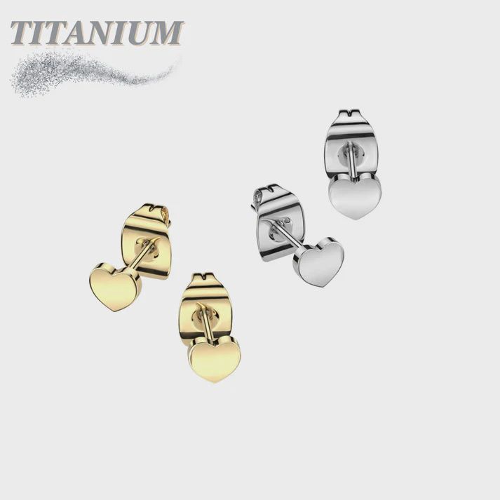 Heart Ear Studs Set