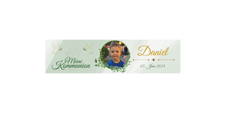 Personalisierte Banner Plane Werbebanner Kommunion Konfirmation Wish-Print