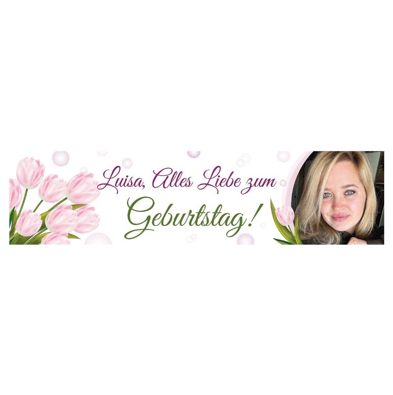 Personalisierte PVC Banner Plane Werbebanner Alles Liebe zum Geburtstag Wish-Print