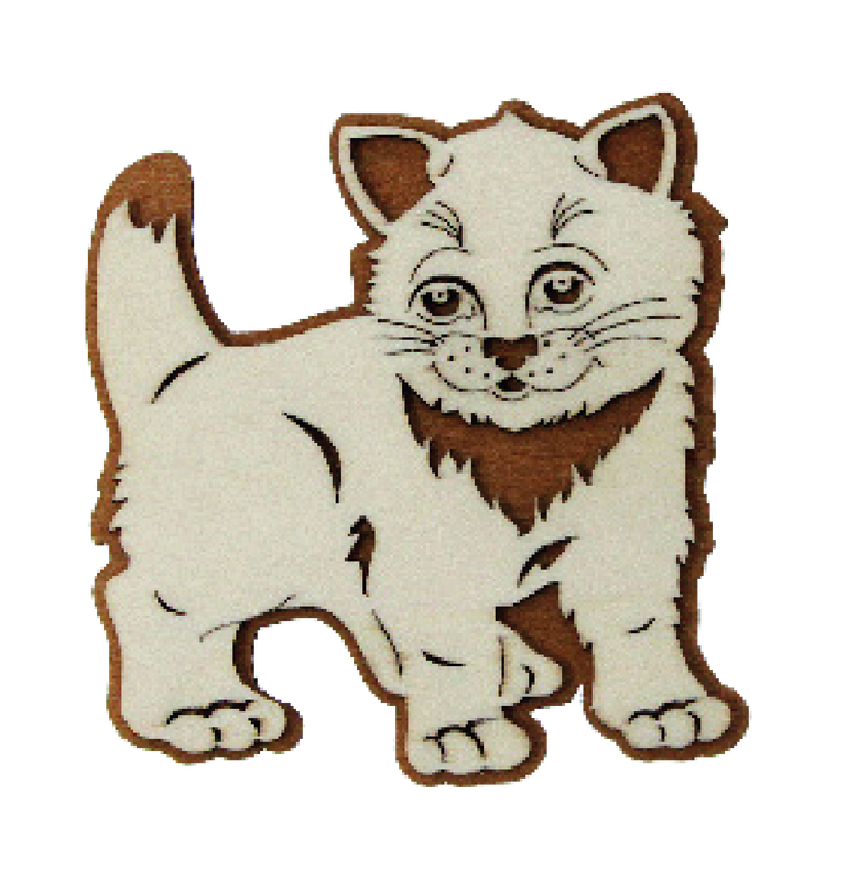 ​Holzmagnete aus zwei Lagen Katze – niedliche Tiermotive​ NMA04