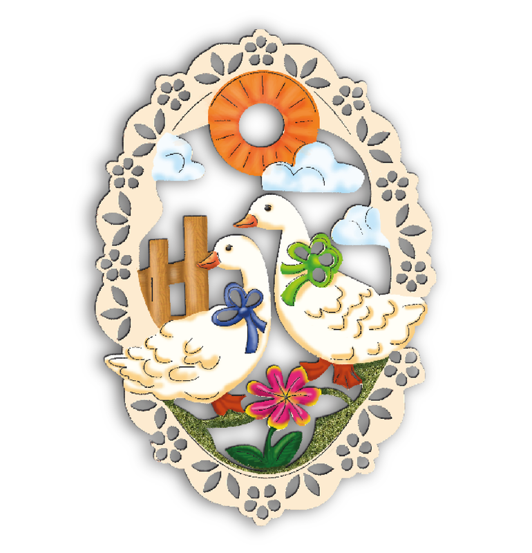 Anhänger und Fensterbilder mit niedlichen Motiven aus Holz, Holznischel . fo-15c