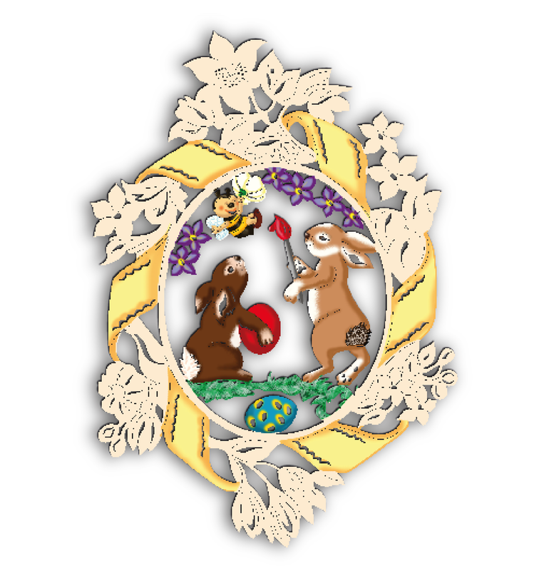 Anhänger und Fensterbilder mit niedlichen Motiven aus Holz, Holznischel . fo-24c