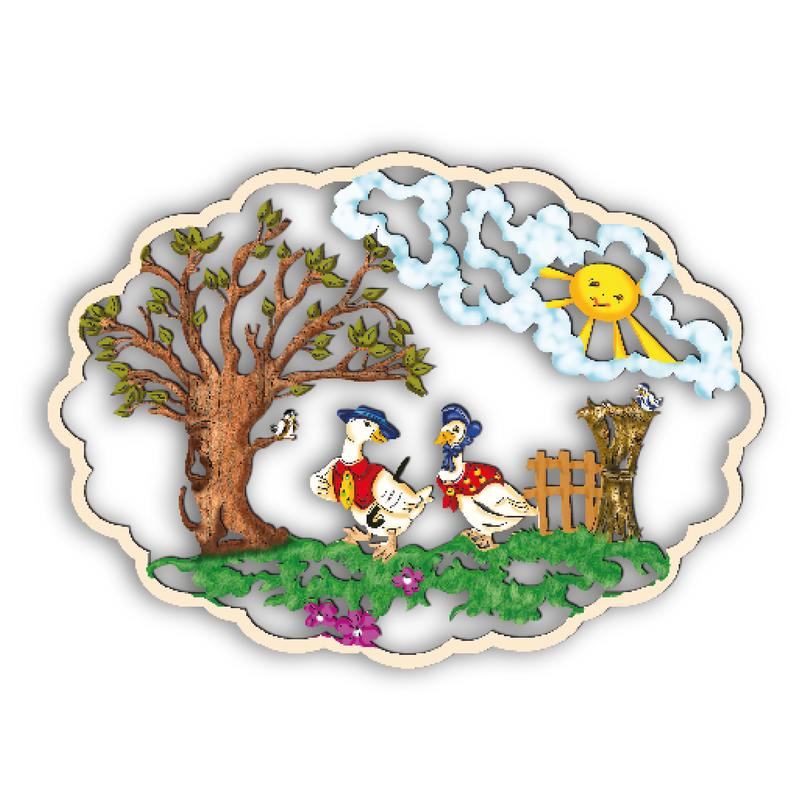 Anhänger und Fensterbilder mit niedlichen Motiven aus Holz, Holznischel . fo-25c