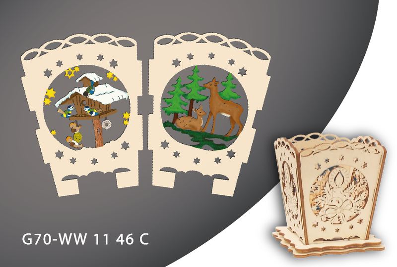 ​Windlichter aus Holz – stimmungsvolle Teelichtdekoration WW1146c