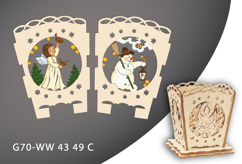 ​Windlichter aus Holz – stimmungsvolle Teelichtdekoration WW4349c