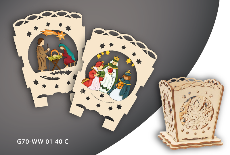​Windlichter aus Holz – stimmungsvolle Teelichtdekoration WW0140c