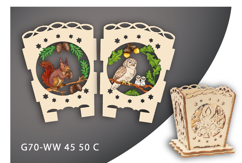 ​Windlichter aus Holz – stimmungsvolle Teelichtdekoration WW4550c