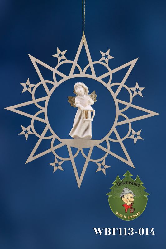 Schutzengel SCHNITZENGEL, Laterne, Behang Engel
