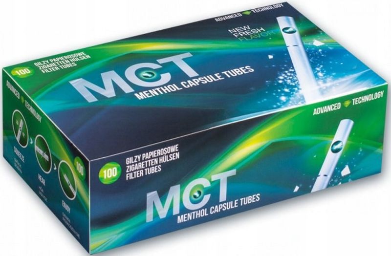 Gilza Gilzy MCT Menthol Klikane Miętowe Tutki Tubki Papierosowe 100 szt