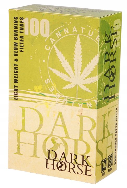 Gilza Gilzy Dark Horse CANNATUBES Tubki Tutki Naturalne Brązowe 100 szt.