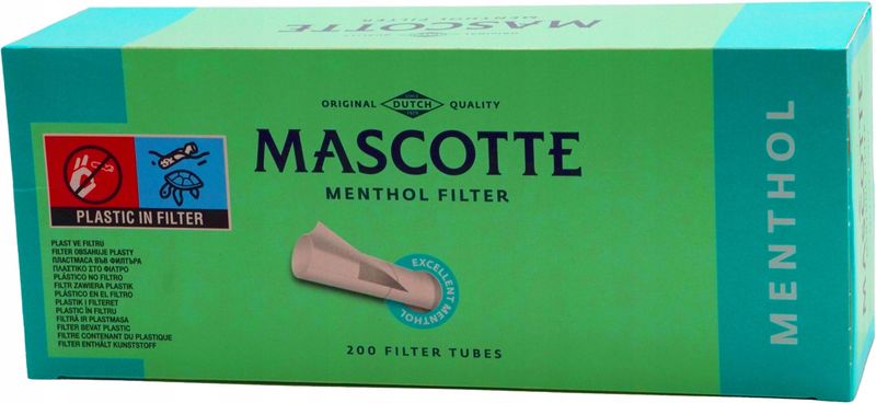 Gilza Gilzy Mascotte Menthol Miętowe Tubki Tutki Papierosowe 200 szt.