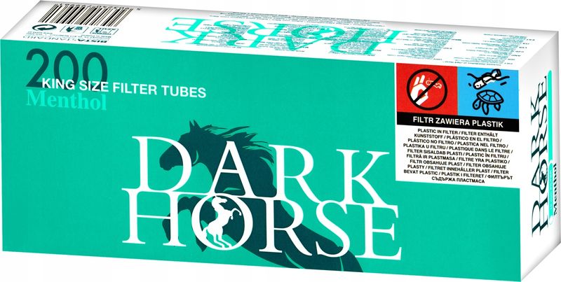 Gilza Gilzy Dark Horse Menthol Tubki Mint Tutki Papierosowe Miętowe 200 szt