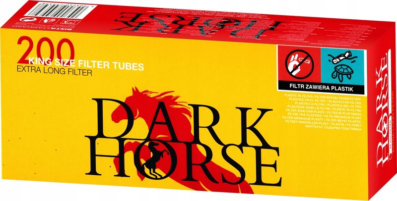 Gilza Gilzy Dark Horse Extra Long Xlong Tubki Tutki Długi Filtr 200 szt.