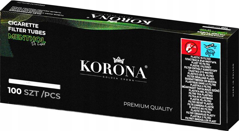 Gilza Gilzy Korona KS Menthol Miętowe Tubki Tutki Mięta Papierosowe 100 szt