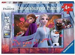 CASSE-TÊTE 2 X 24 PIÈCES RAVENSBURGER - FROZEN 2 AVENTURES GLACIALES