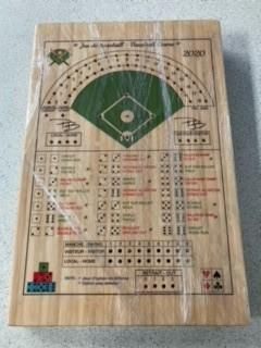 JEU DE BASEBALL SUR TABLE EN BOIS DE BAMBOU 18X12X1 1/2