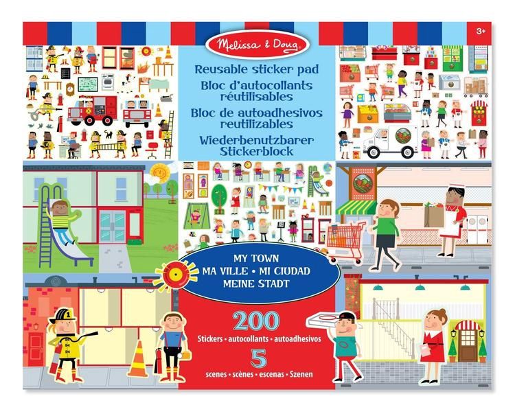 MELISSA &amp; DOUG - SCÈNE MA VILLE RÉUTILISABLE