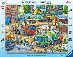 CASSE-TÊTE 24 PIÈCES SUR CADRE RAVENSBURGER - TRAVAUX SUR LE SITE DE CONSTRUCTION