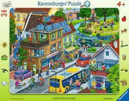 CASSE-TÊTE 24 PIÈCES SUR CADRE RAVENSBURGER - LA VILLE DURABLE