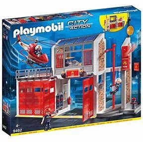 PLAYMOBIL 9462 - CASERNE DE POMPIER ET HELICOPTERE
